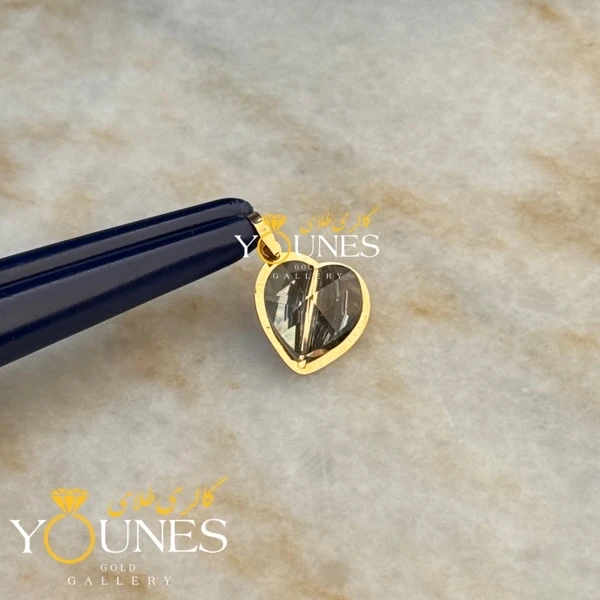 آویز طلا سواروسکی قلبی فیلی